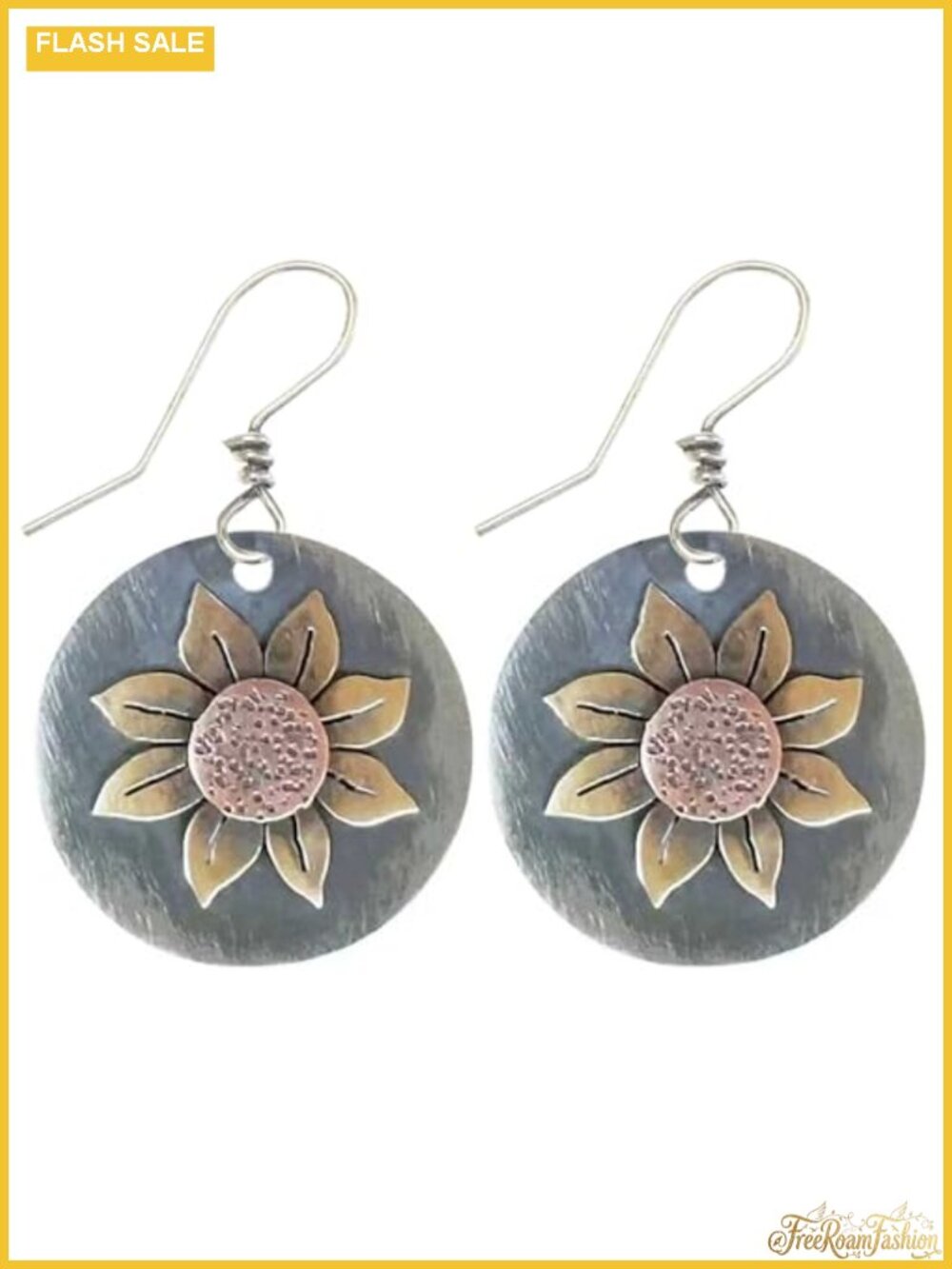 Boho Sunflower Dangle Drop Earrings Women Zinc Hook